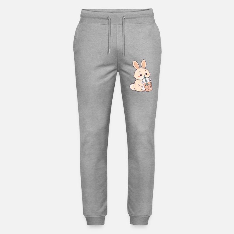 Lapin Bubble Tea Doux - Pantalon de jogging bio MOVER Stanley/Stella unisexe - gris chiné
