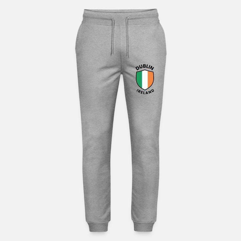 Dublin Shield: Irische Farben - Stanley/Stella Unisex Bio Jogginghose Mover  - Grau meliert