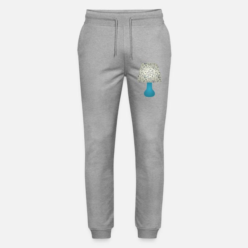 Lampenschirm mit blauem Blumenmuster - Stanley/Stella Unisex Bio Jogginghose Mover  - Grau meliert