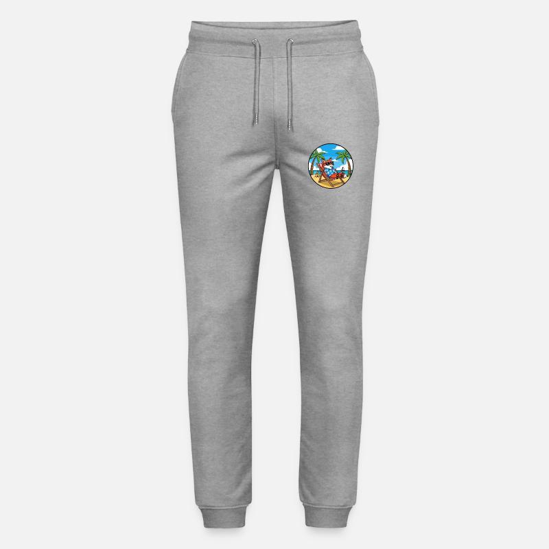 Coole Fox Beach Urlaub Sommerstimmung - Stanley/Stella Unisex Bio Jogginghose Mover  - Grau meliert