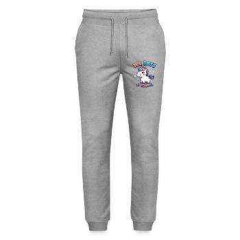 100th Day Of School 100 Day Of School Kids - Stanley/Stella Mover Unisex Organic Jogging Trousers - heather grey - Front - Marisol (170cm) & Nik (191cm)