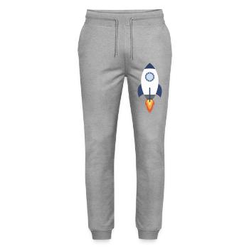 Rocket space - Stanley/Stella Mover Unisex Organic Jogging Trousers - heather grey - Front - Marisol (170cm) & Nik (191cm)