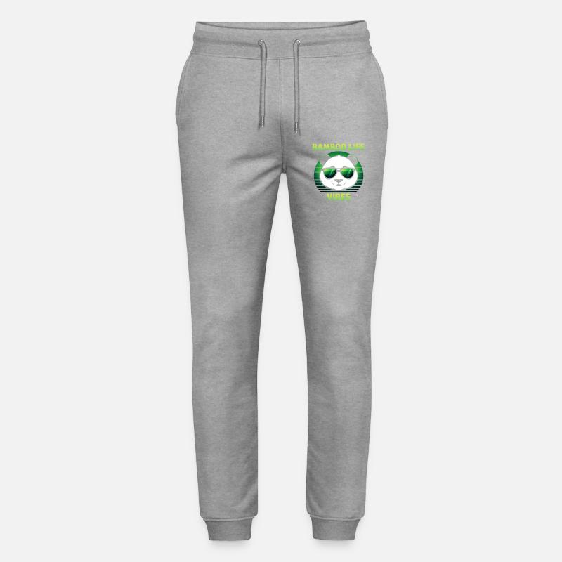 Cooler Panda Bamboo Life Vibes - Stanley/Stella Unisex Bio Jogginghose Mover  - Grau meliert
