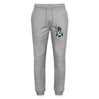 Kleiner Dämon mit Flügeln - Stanley/Stella Unisex Bio Jogginghose Mover  - Grau meliert - Vorne - Marisol (170cm) & Nik (191cm)