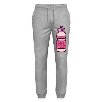 MOM SPORT MOTIVATION - Stanley/Stella Mover Unisex Organic Jogging Trousers - heather grey - Front - Marisol (170cm) & Nik (191cm)