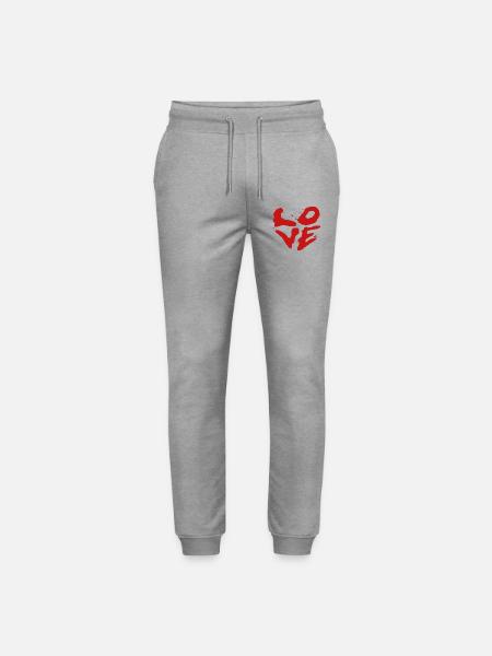Liebe Pinselstil - Street Art - Stanley/Stella Unisex Bio Jogginghose Mover - Grau meliert