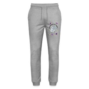 Microscopic But Mighty 8th Birthday Tardigrade - Stanley/Stella Mover Unisex Organic Jogging Trousers - heather grey - Front - Marisol (170cm) & Nik (191cm)