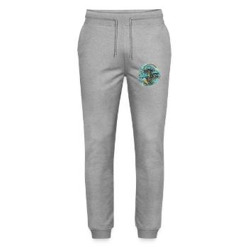 Blaupilz Wunderwald - Stanley/Stella Unisex Bio Jogginghose Mover  - Grau meliert - Vorne - Marisol (170cm) & Nik (191cm)