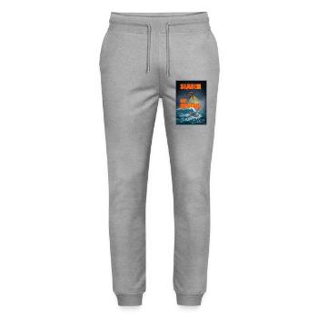 Search and Rescue - Stanley/Stella Mover Unisex Organic Jogging Trousers - heather grey - Front - Marisol (170cm) & Nik (191cm)