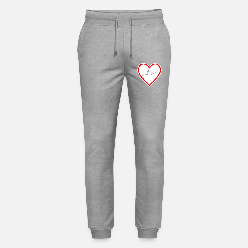 Herz Klapperstorch - Stanley/Stella Unisex Bio Jogginghose Mover  - Grau meliert