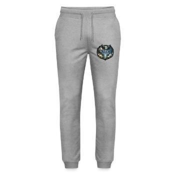 Silent as starlight - Stanley/Stella Mover Unisex Organic Jogging Trousers - heather grey - Front - Marisol (170cm) & Nik (191cm)