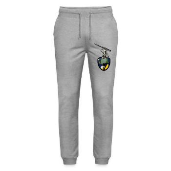 Irischer Tee - Stanley/Stella Unisex Bio Jogginghose Mover  - Grau meliert - Vorne - Marisol (170cm) & Nik (191cm)