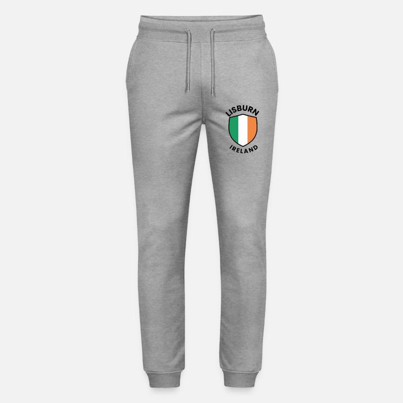 Drapeau d’Irlande de Lisburn - Pantalon de jogging bio MOVER Stanley/Stella unisexe - gris chiné