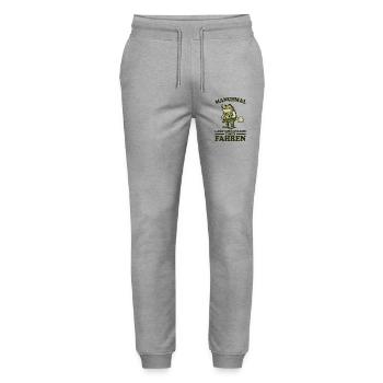 Funny Saying, Meme, Frog, Fart, Fart, Sarcasm - Stanley/Stella Mover Unisex Organic Jogging Trousers - heather grey - Front - Marisol (170cm) & Nik (191cm)