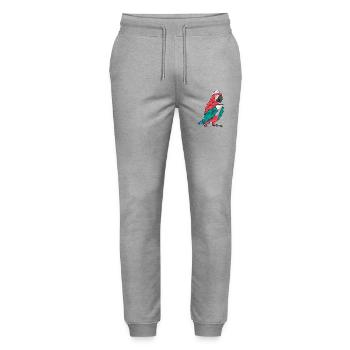Parrot Nurse Clipboard - Stanley/Stella Mover Unisex Organic Jogging Trousers - heather grey - Front - Marisol (170cm) & Nik (191cm)