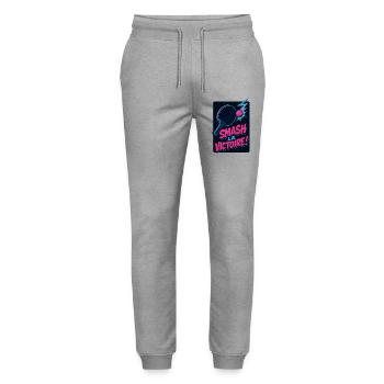 Smash la victoire ! Ping Pong - Pantalon de jogging bio MOVER Stanley/Stella unisexe - gris chiné - Devant - Marisol (170cm) & Nik (191cm)