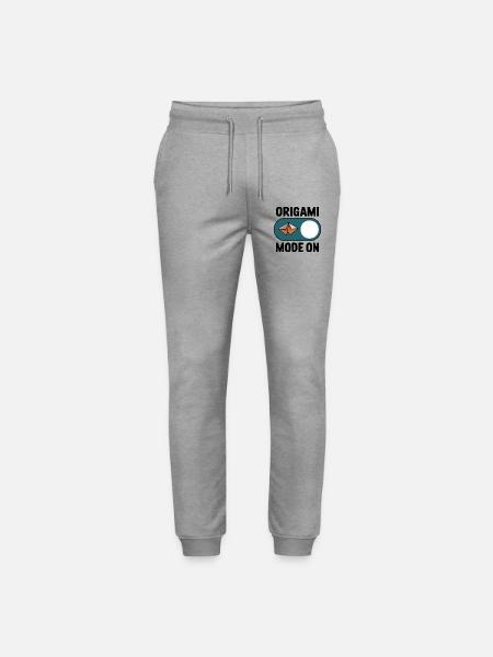 Origami-mode på papir foldehobby som udtryk for - Stanley/Stella Mover økologiske unisex joggingbukser - grå meleret