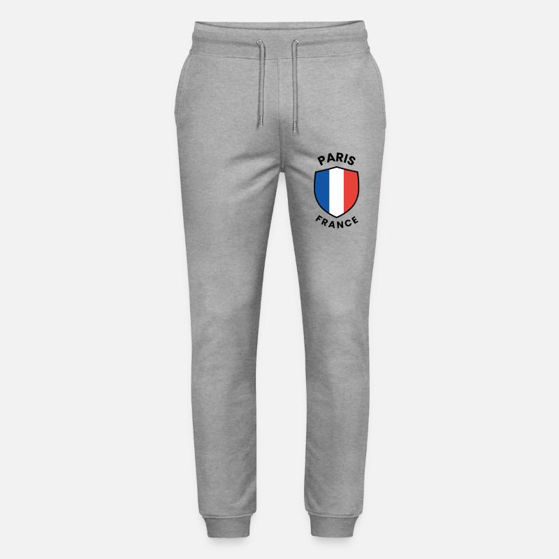 Schilddesign der Pariser Flagge - Stanley/Stella Unisex Bio Jogginghose Mover  - Grau meliert