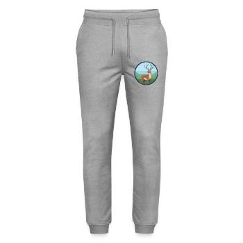 Hirsch - Stanley/Stella Unisex Bio Jogginghose Mover  - Grau meliert - Vorne - Marisol (170cm) & Nik (191cm)