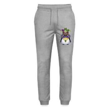 Carnaval élégant du carnaval du manchot - Pantalon de jogging bio MOVER Stanley/Stella unisexe - gris chiné - Devant - Marisol (170cm) & Nik (191cm)