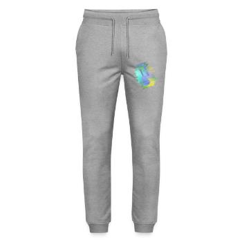 Gift for Jannis - Stanley/Stella Mover Unisex Organic Jogging Trousers - heather grey - Front - Marisol (170cm) & Nik (191cm)
