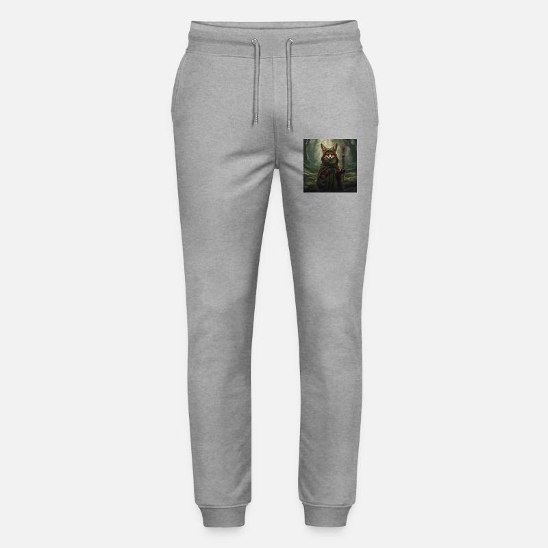 Waldfuchs im Druidencape - Stanley/Stella Unisex Bio Jogginghose Mover  - Grau meliert