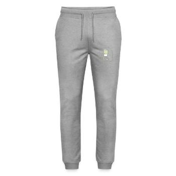 Matcha run club funny running lover fit girl gift - Stanley/Stella Mover Unisex Organic Jogging Trousers - heather grey - Front - Marisol (170cm) & Nik (191cm)
