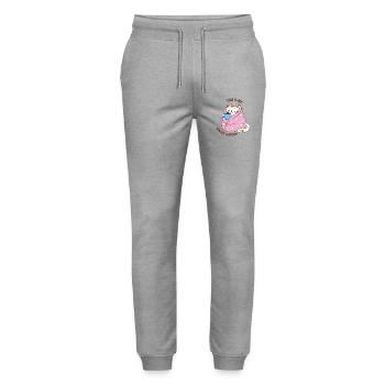 Funny Winter Quotes - Stanley/Stella Mover Unisex Organic Jogging Trousers - heather grey - Front - Marisol (170cm) & Nik (191cm)