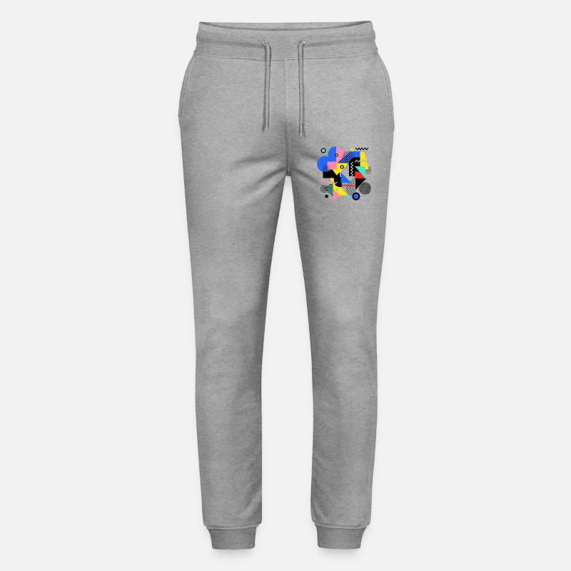Geometrische Farbexplosion Pop Art - Stanley/Stella Unisex Bio Jogginghose Mover - Grau meliert
