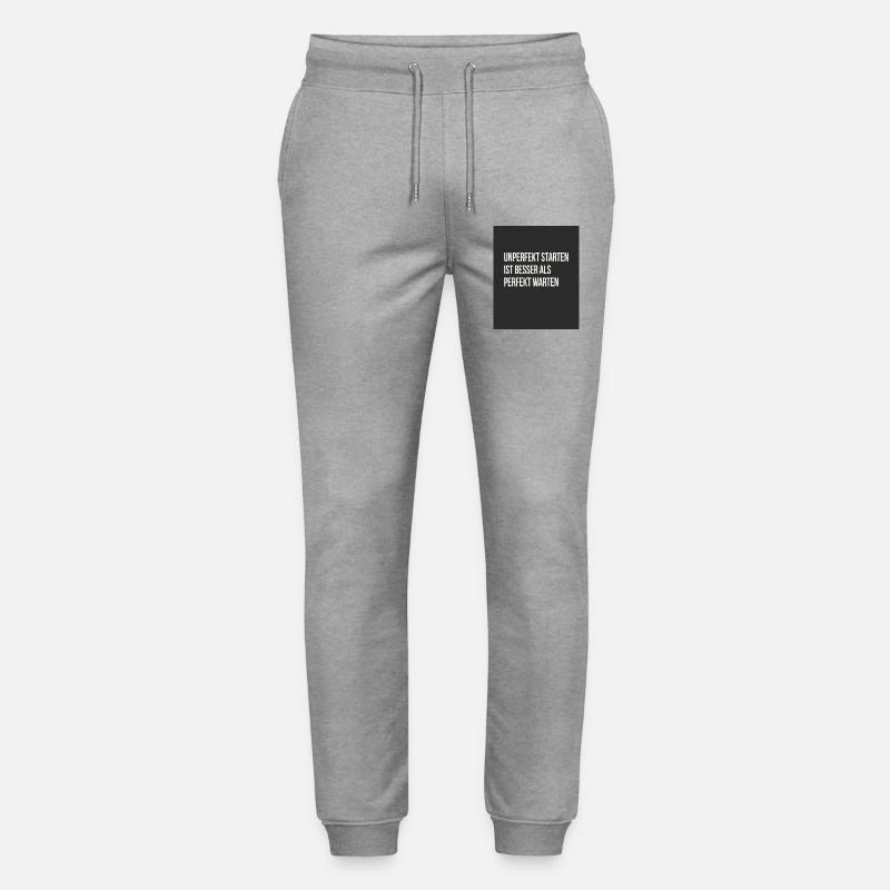 Unperfekt starten – besser als perfekt warten - Stanley/Stella Unisex Bio Jogginghose Mover  - Grau meliert