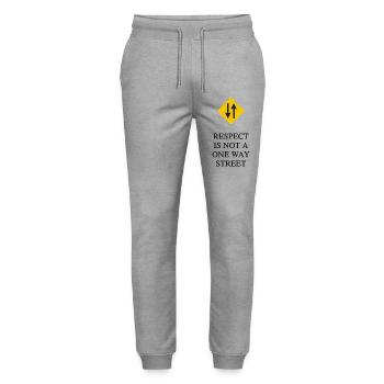LE RESPECT N’EST PAS À SENS UNIQUE - Pantalon de jogging bio MOVER Stanley/Stella unisexe - gris chiné - Devant - Marisol (170cm) & Nik (191cm)
