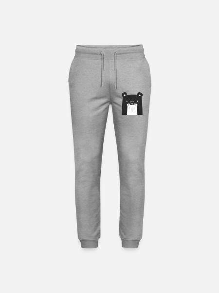 Bären Bär Eisbär Braunbär I Geschenkidee - Stanley/Stella Unisex Bio Jogginghose Mover - Grau meliert