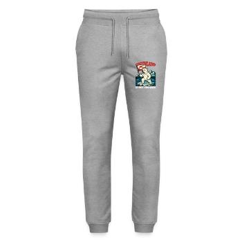 Le Groenland n’est pas à vendre - Pantalon de jogging bio MOVER Stanley/Stella unisexe - gris chiné - Devant - Marisol (170cm) & Nik (191cm)