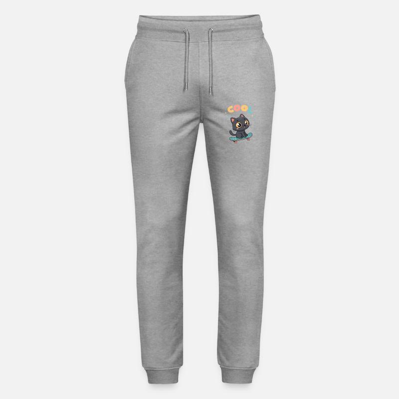 Gatto pastello per skateboard - Pantaloni da jogger unisex ed ecologici Mover di Stanley/Stella - grigio melange