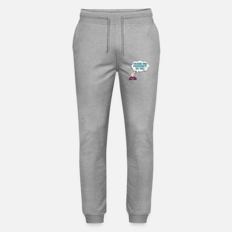 Technikliebe mit Oma Comic - Stanley/Stella Unisex Bio Jogginghose Mover  - Grau meliert