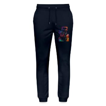Dart Player Sports Art #darts #sport - Stanley/Stella Mover Unisex Organic Jogging Trousers - navy - Front - Marisol (170cm) & Nik (191cm)