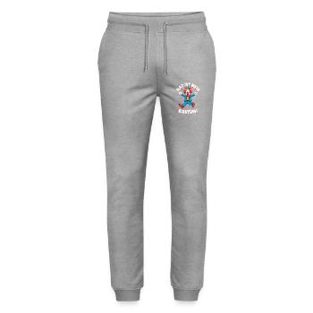 Carnival Costume Politician Carnival Carnival - Stanley/Stella Mover Unisex Organic Jogging Trousers - heather grey - Front - Marisol (170cm) & Nik (191cm)