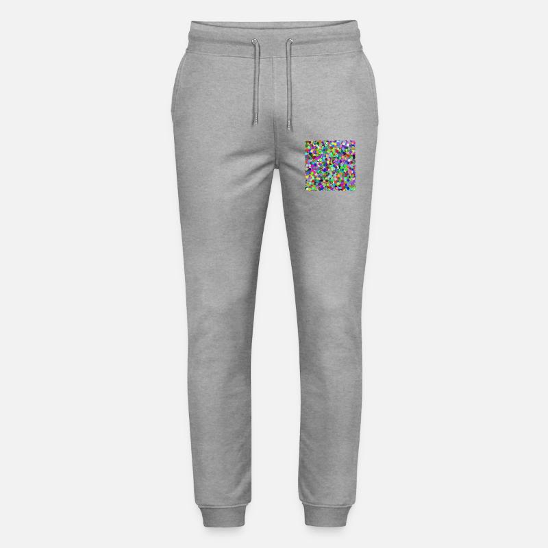 Bunte Konfetti-Kreise - Stanley/Stella Unisex Bio Jogginghose Mover  - Grau meliert
