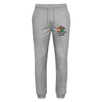 Lustiges Putzen Design - Stanley/Stella Unisex Bio Jogginghose Mover  - Grau meliert - Vorne - Marisol (170cm) & Nik (191cm)