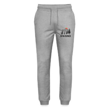 Ultra Runner - Stanley/Stella Mover Unisex Organic Jogging Trousers - heather grey - Front - Marisol (170cm) & Nik (191cm)
