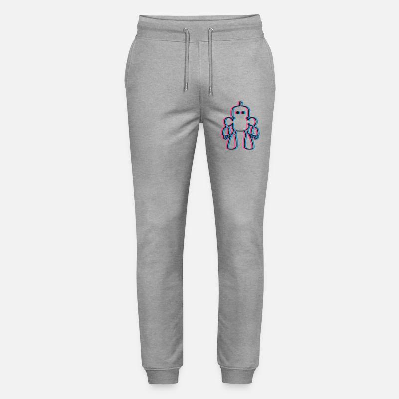 Roboter 3D Effekt KI Sci-Fi  - Stanley/Stella Unisex Bio Jogginghose Mover  - Grau meliert