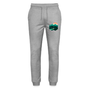 Berglied | Einzigartige Ausgabe - Stanley/Stella Unisex Bio Jogginghose Mover  - Grau meliert - Vorne - Marisol (170cm) & Nik (191cm)