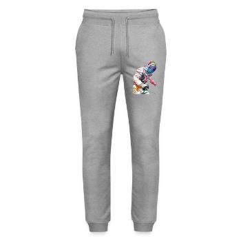Fencing sport art #fencing #sport - Stanley/Stella Mover Unisex Organic Jogging Trousers - heather grey - Front - Marisol (170cm) & Nik (191cm)