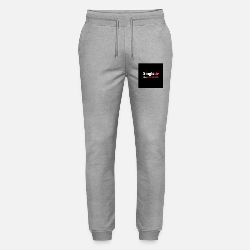Single. Herzvoll Anspruchsvoll - Stanley/Stella Unisex Bio Jogginghose Mover  - Grau meliert