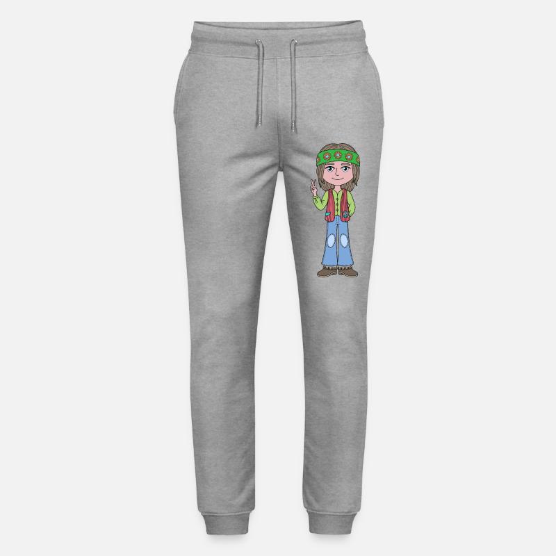 Hippie-Peace-Sign Cooles Mädchen - Stanley/Stella Unisex Bio Jogginghose Mover  - Grau meliert