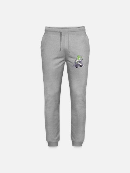 Die Gurke, Galaktischer Gurken Held im Cape - Stanley/Stella Unisex Bio Jogginghose Mover  - Grau meliert