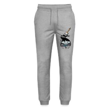  Magischer Hirsch Vor Bergsee In Winterlicher - Stanley/Stella Unisex Bio Jogginghose Mover  - Grau meliert - Vorne - Marisol (170cm) & Nik (191cm)