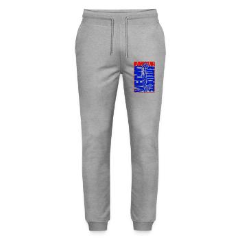 Toxische Liebesspiral-Schlange - Stanley/Stella Unisex Bio Jogginghose Mover  - Grau meliert - Vorne - Marisol (170cm) & Nik (191cm)