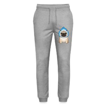 Cute Pug Dog Carnival Carnival Brazil Samba - Stanley/Stella Mover Unisex Organic Jogging Trousers - heather grey - Front - Marisol (170cm) & Nik (191cm)