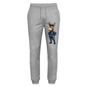Policier Âne / Mulet Policier - Pantalon de jogging bio MOVER Stanley/Stella unisexe - gris chiné - Devant - Marisol (170cm) & Nik (191cm)